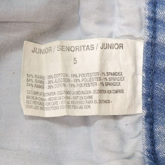 Energie Shorts Size 5 Juniors Distressed Cuffed Splatter Stretch Measures W28 - Picture 6 of 7